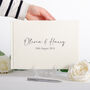 Personalised Linen Wedding Guest Book, thumbnail 1 of 9