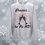 Prosecc Ho Ho Ho! Ladies Christmas Sweatshirt Jumper, thumbnail 5 of 7