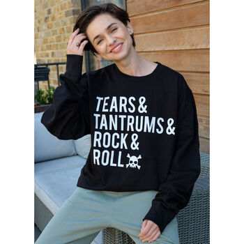 Tears, Tantrums, Rock And Roll Women's Sweatshirt, 2 of 4