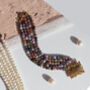 Multicolour Ruby Gemstone Five Row Bracelet, thumbnail 1 of 4