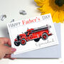 Vintage Fire Truck Father's Day Card, thumbnail 5 of 8