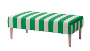 Hand Painted Upholstered Stripe Coffee Table Ottoman, 5 of 12