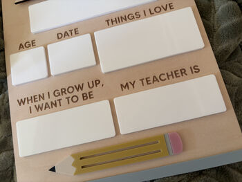 Personalised First And Last Day Of School Sign Memory Board, 4 of 9