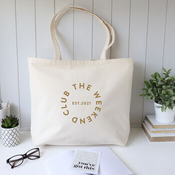 The Weekend Club Tote Bag Large Shopping Bag, 3 of 4