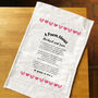 Personalised Poem Tea Towel Anniversary Gift For Couple, thumbnail 2 of 10