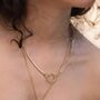 Contrast Chain Necklace With Infinity Pendant, thumbnail 2 of 4