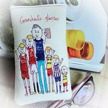 Grandad's Glasses Case, Personalised, Embroidered, 2 of 12