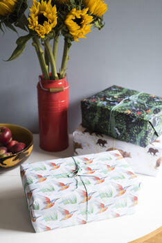 'Kingfisher River' Luxury, Recycled Wrapping Paper Pack, 2 of 8