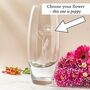 Engraved August Birth Flower 'Poppy' Vase, thumbnail 2 of 7