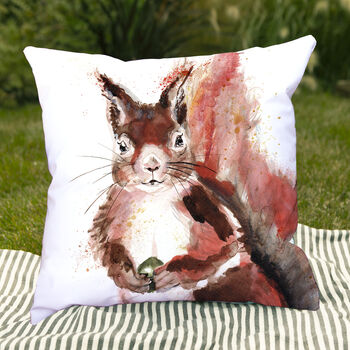 Inky Squirrel Outdoor Cushion For Garden Furniture, 6 of 8