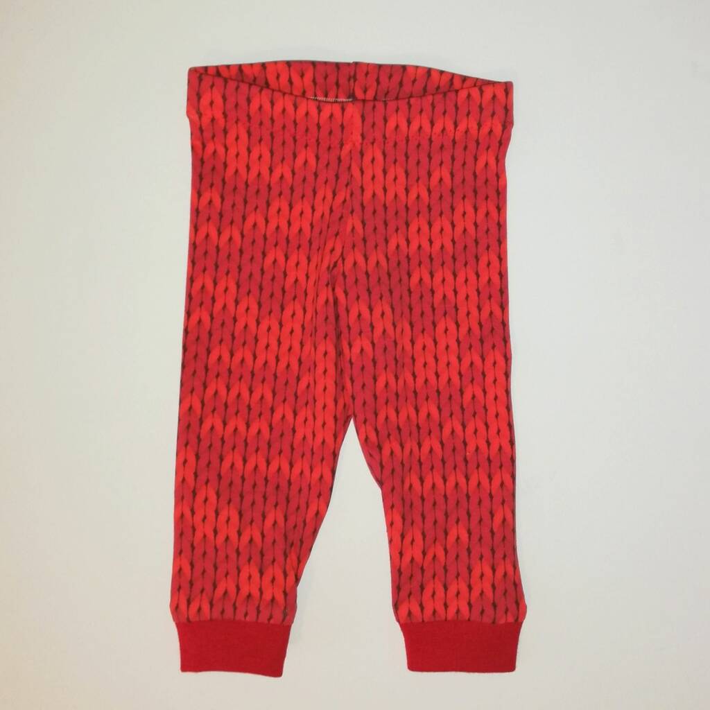 Red Knit Leggings For Baby And Toddler By LittleLily