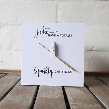 Personalised Sparkler Christmas Card, 2 of 2