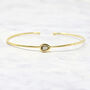 Alexandrite June Birthstone Gold Vermeil Bangle, thumbnail 1 of 4