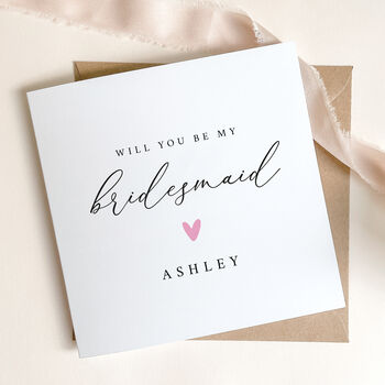 Personalised Will You Be My Bridesmaid Card, 3 of 4