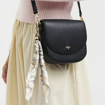 Beth Saddle Crossbody In Black, 2 of 9