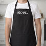 Stencil Personalised Denim Apron With Pocket, thumbnail 1 of 5