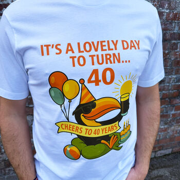 It's A Love|Y Day To Turn | Personalised Mens Birthday Gift T Shirt, 5 of 6