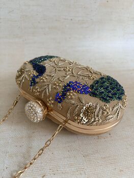 Gold Peacock Clutch Bag, 8 of 9