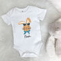 Boys Personalised Easter Bunny Babygrow, thumbnail 1 of 3