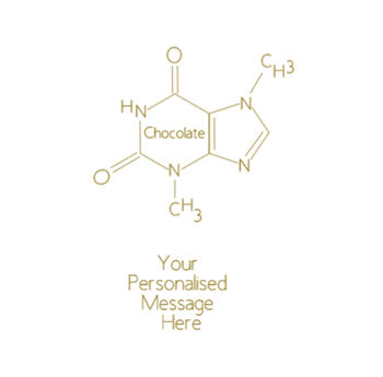 Personalised Chocolate Molecule Gold Foil Card, 3 of 7