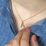 Bamboo Style Gold Plated Initial Necklace, thumbnail 4 of 8