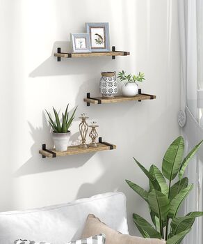Wooden Wall Mounted Floating Shelves Storage, 9 of 10