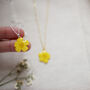 Buttercup Flower Sterling Silver Or 24ct Gold Necklace, thumbnail 3 of 8