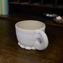 Ceramic Chubby Handle Mug In White, thumbnail 4 of 4