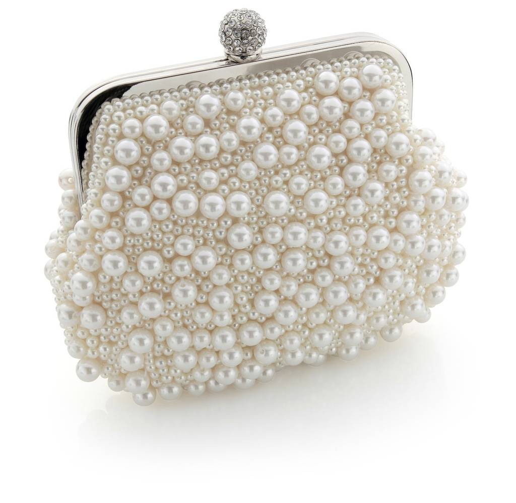 may pearl clutch bag by vintage styler