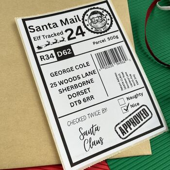 Personalised Father Christmas Postage Label, 3 of 4