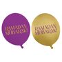 Ramadan Mubarak Party Balloons 10pk Purple And Gold, thumbnail 1 of 2