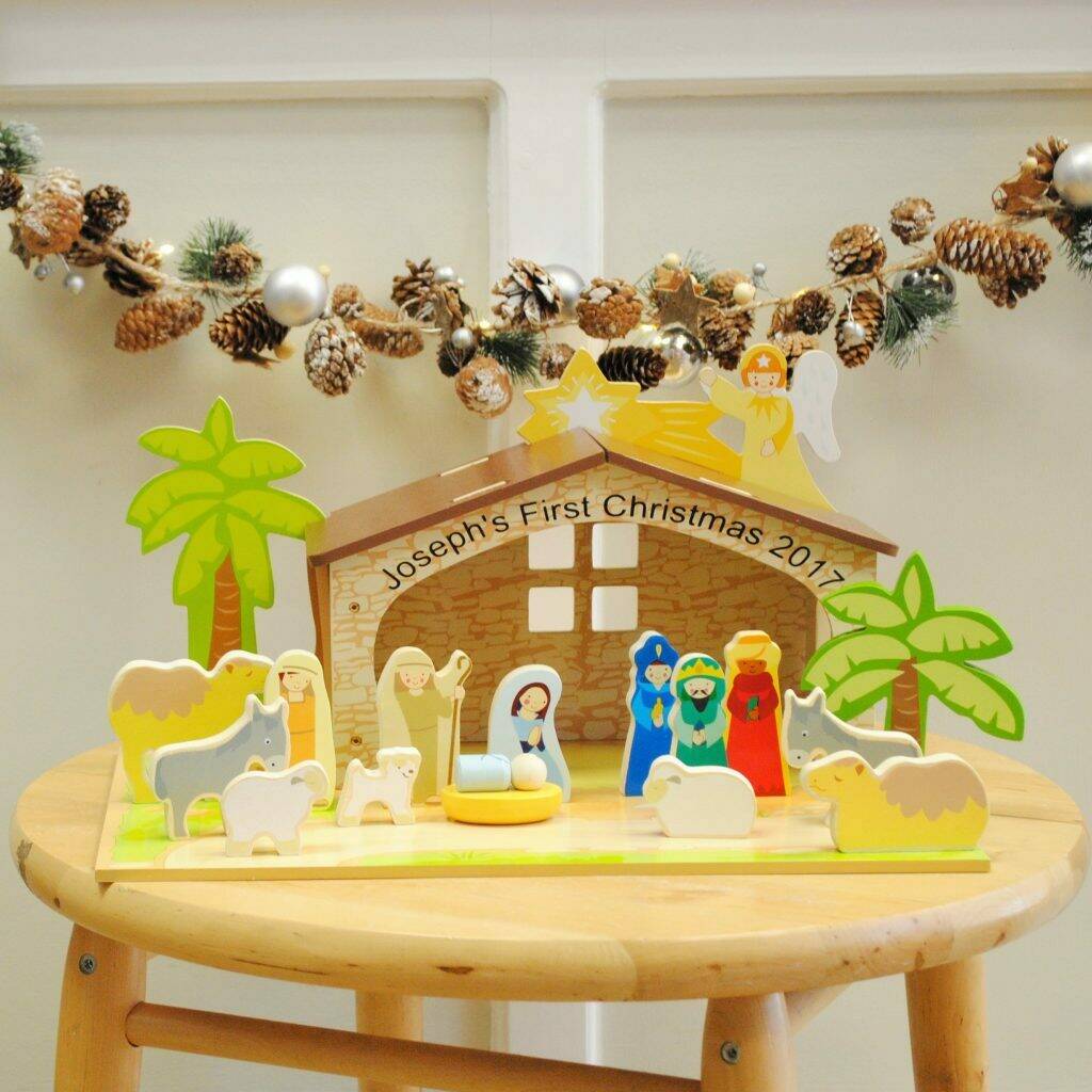 Children's Wooden Nativity Set By Harmony at Home Boutique