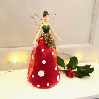 Large Ladybird Sparkle Fairy Tree Topper, 2 of 5