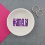 Hashtag # Personalised Mini Jewellery Dish Teenage Gift, thumbnail 4 of 8