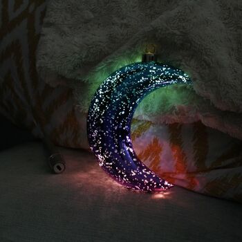 Rainbow Ombre Personalised LED Hanging Moon Light, 9 of 12