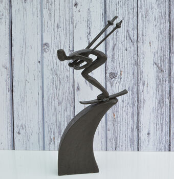 Metal Skier Sculpture, 4 of 4