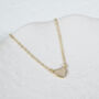 Verona Gold Plated Full Heart Necklace, thumbnail 1 of 5