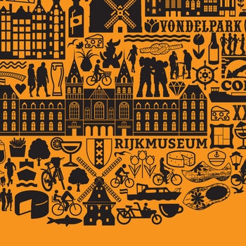 Typographic Amsterdam Map Print, 6 of 7