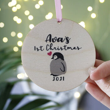 Penguin Baby First Christmas Tree Decoration, 6 of 8