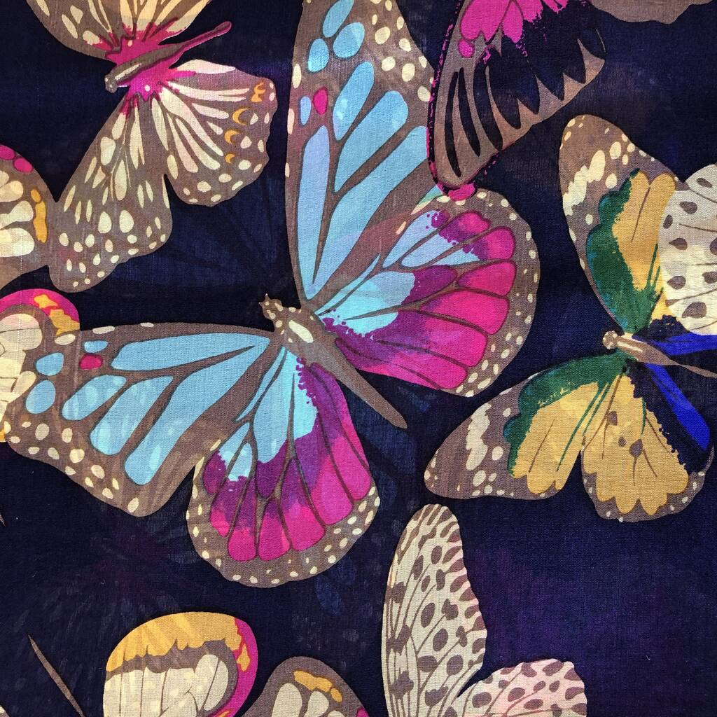 large 'butterflies' pure silk scarf by wonderland boutique ...