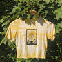 The Sun Tarot Card Tie Dyed Fitted Cropped T Shirt, thumbnail 1 of 5