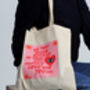 Access To Your Heart Pink Tote Bag, thumbnail 3 of 4