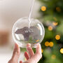 Personalised Polar Bear Glass Dome Bauble, thumbnail 2 of 3