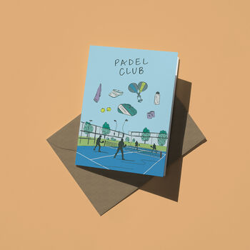 Padel Club Greeting Card | Eco Friendly Sports Lifestyle Card, 3 of 7