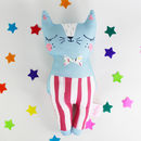 blue cat soft toy