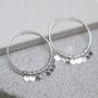 Sterling Silver Sequin Hoop Earrings, thumbnail 4 of 7