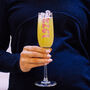 Personalised Birthday Circus Font Champagne Glass, thumbnail 1 of 3