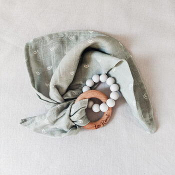 Baby Teething Muslin With Ring, 10 of 12