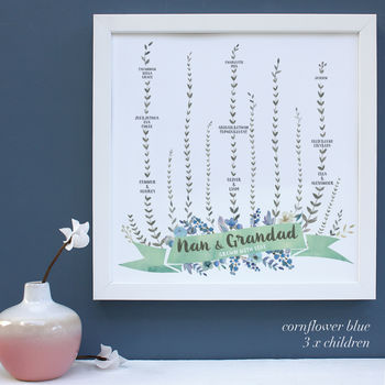 Personalised Growing Family Garden Framed Print, 5 of 8