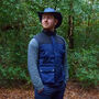 Navy And Black Softshell Outdoor Gilet, thumbnail 2 of 3